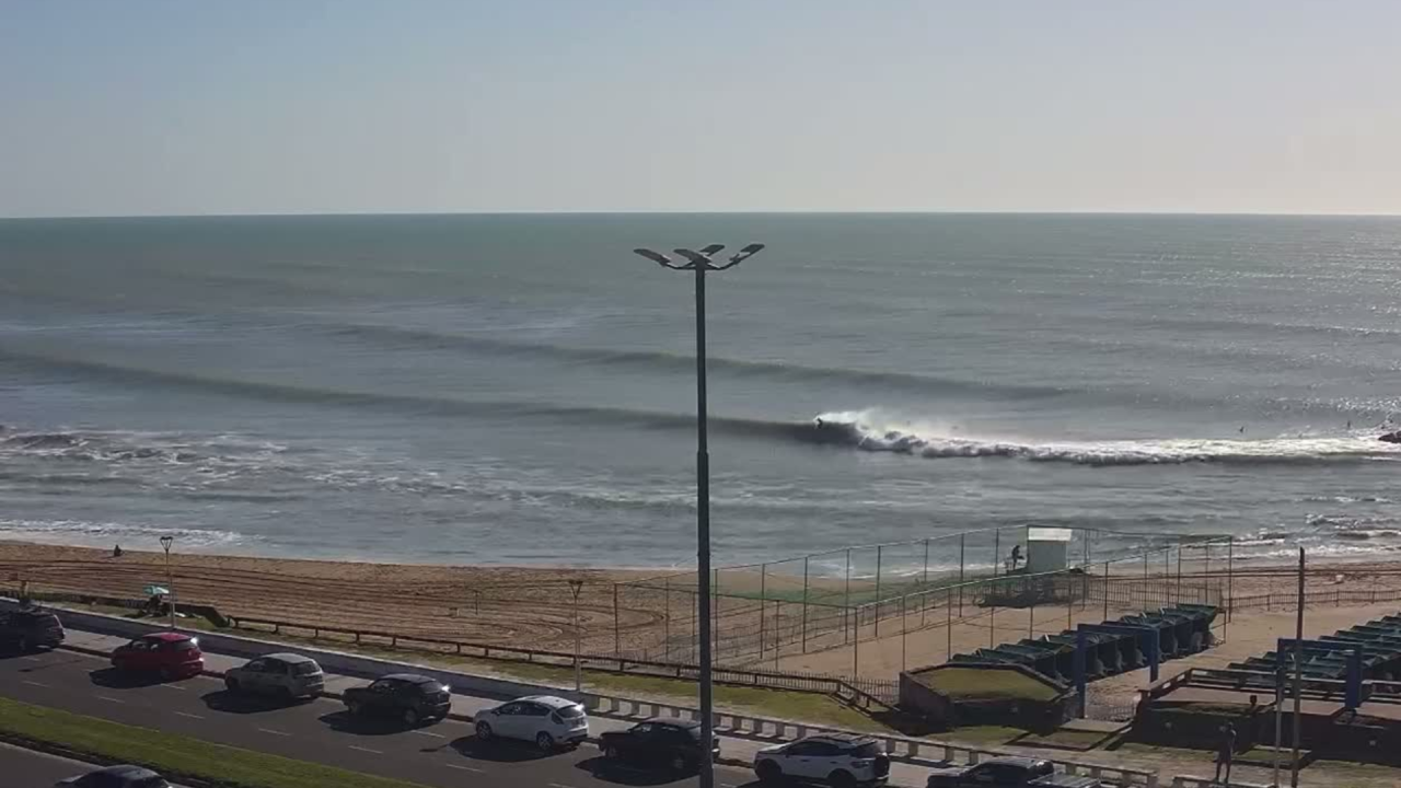 Costa de Playa Serena Mar del Plata con Ruta 11 y faroles peatonales