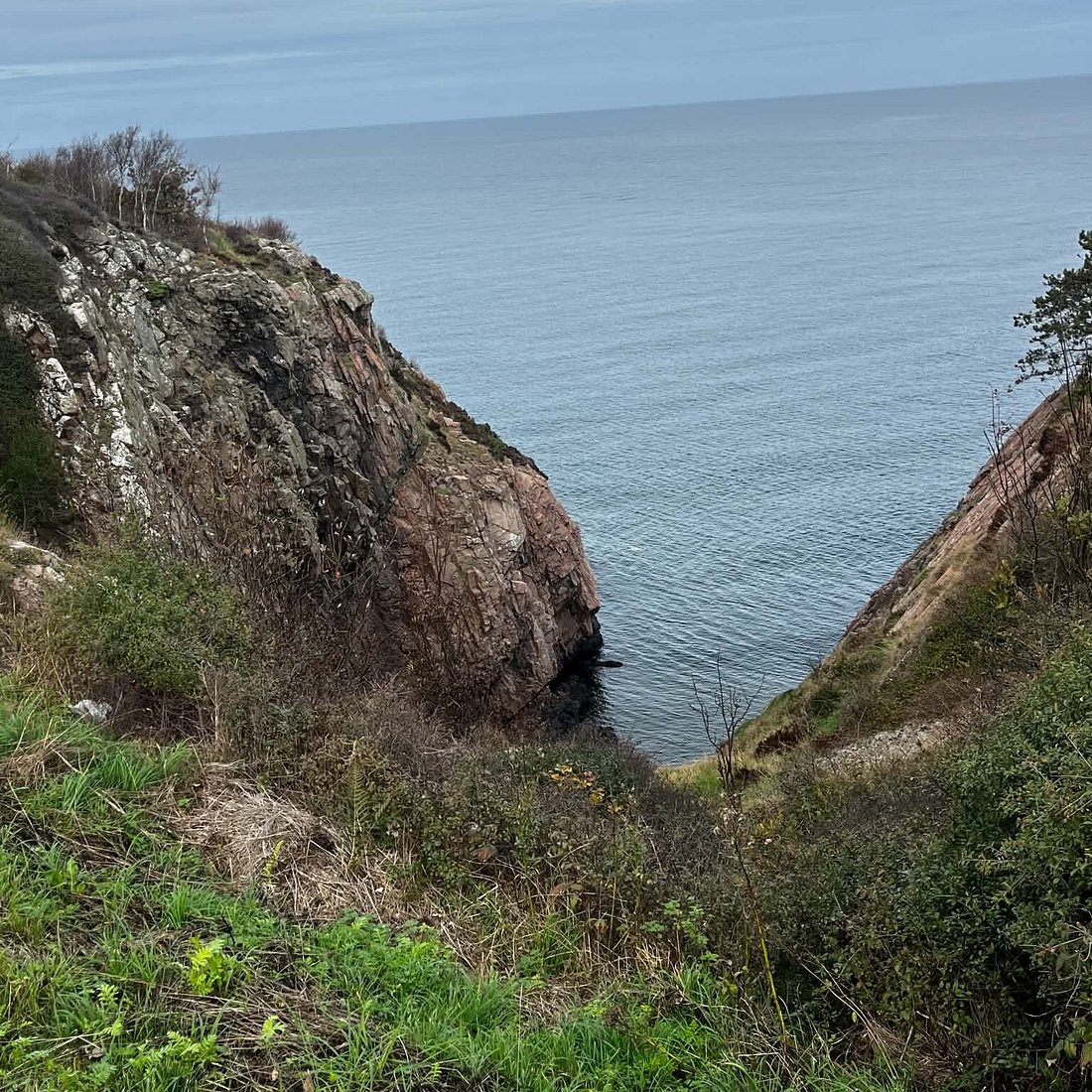 Costa rocosa de Los Acantilados Mar del Plata con vegetación